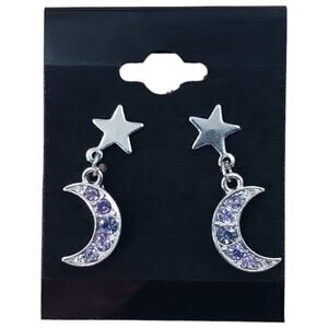 5/10 NWT Rococo House moon and stars lavender drop earrings